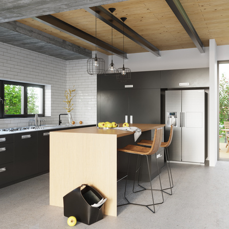 ANATA lampe suspendue noire + 1x ampoule LED E27 3000K Warm 7,5W 620lm