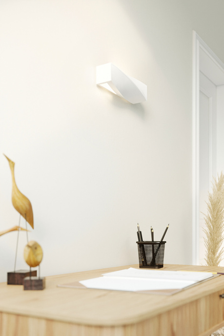 Applique en céramique SIGMA MINI blanc + 1x ampoule LED E27 3000K Warm 7.5W 620lm