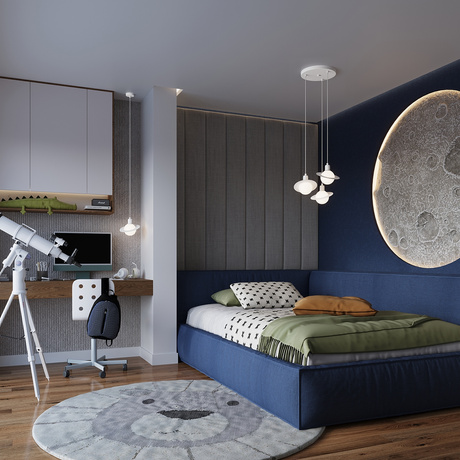 Lampe suspendue HYPERION 3P blanc + 3x ampoule LED G9 3000K Warm 4,5W 450lm