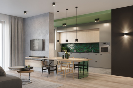 Plafond ORBIS 1 noir + 1x ampoule LED GU-10 4000K froid 7W 630lm