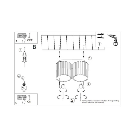Plafonnier AURA 2 blanc GU10