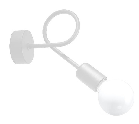 Applique SUPEŁ blanc + 1x ampoule LED E27 4000K Froid 7,5W 650lm