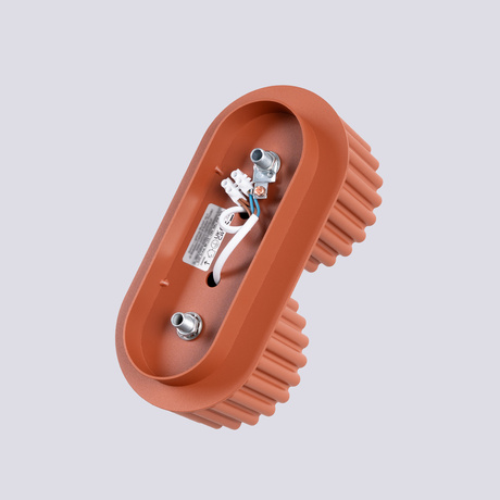 Plafonnier AURA 2 rouge ochra Gx53