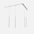 Lampe suspendue, 4 points, système de rail triphasé, PASTELO