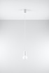DIEGO 1 lampe suspendue blanche + 1x ampoule LED E27 3000K Warm 7,5W 620lm