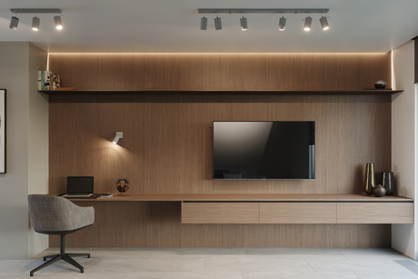 Plafond RING 4L Gris + 4x Ampoule LED GU-10 4000K Froid 7W 630lm