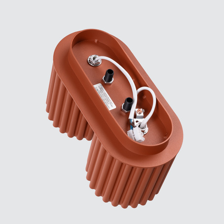 Plafonnier AURA 2 rouge ochra GU10