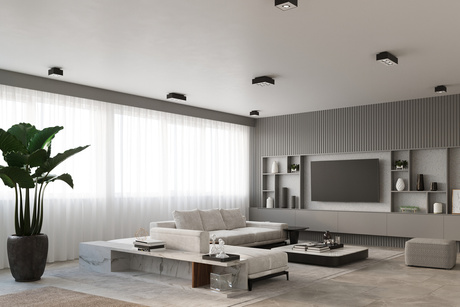 Plafond MONO 3 noir + 3x ampoule LED GU-10 4000K Froid 7W 630lm