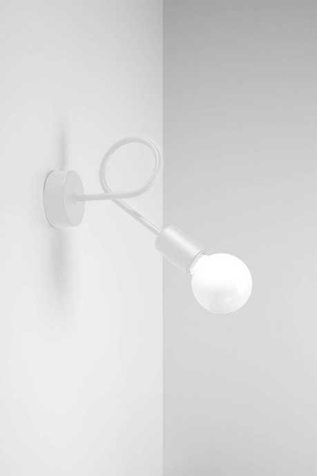 Applique SUPEŁ blanc + 1x ampoule LED E27 4000K Froid 7,5W 650lm