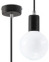 EDISON lampe suspendue noire + 1x ampoule LED E27 3000K Warm 7,5W 620lm