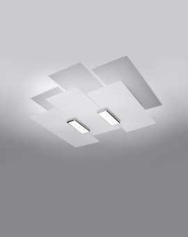 Plafond FABIANO + 3x Ampoule LED E27 4000K Froid 7.5W 650lm