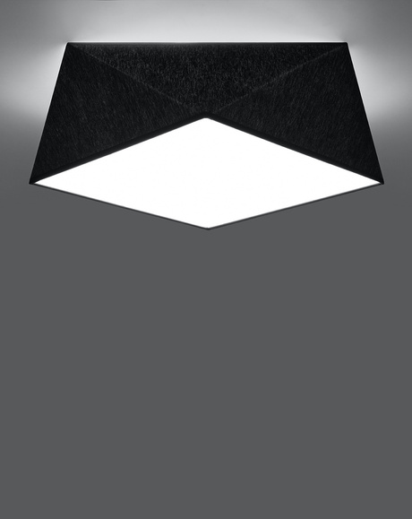 Plafond HEXA 35 BLACK + 2x ampoule LED E27 4000K Cold 7.5W 650lm