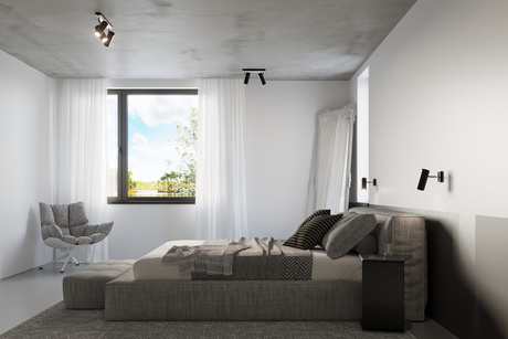 Plafond DIREZIONE 3 noir + 3x ampoule LED GU-10 3000K Warm 7W 620lm