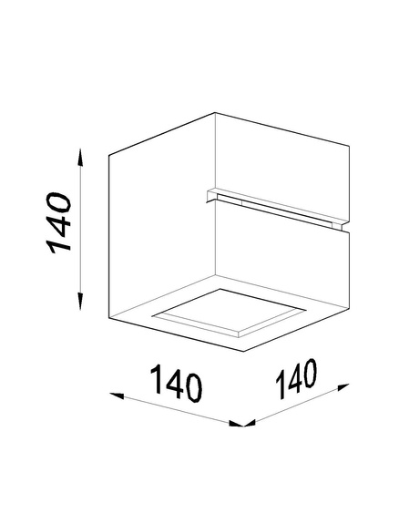 Applique en céramique LEO LINE blanc + 1x ampoule LED E27 4000K Froid 7.5W 650lm
