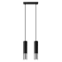 Lampe suspendue LOOPEZ 2 noir/chrome