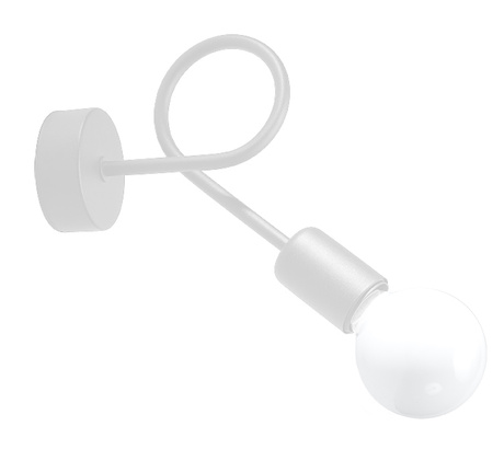 Applique SUPEŁ blanc + 1x ampoule LED E27 4000K Froid 7,5W 650lm