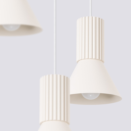 Lampe suspendue ESTRIA 3P beige