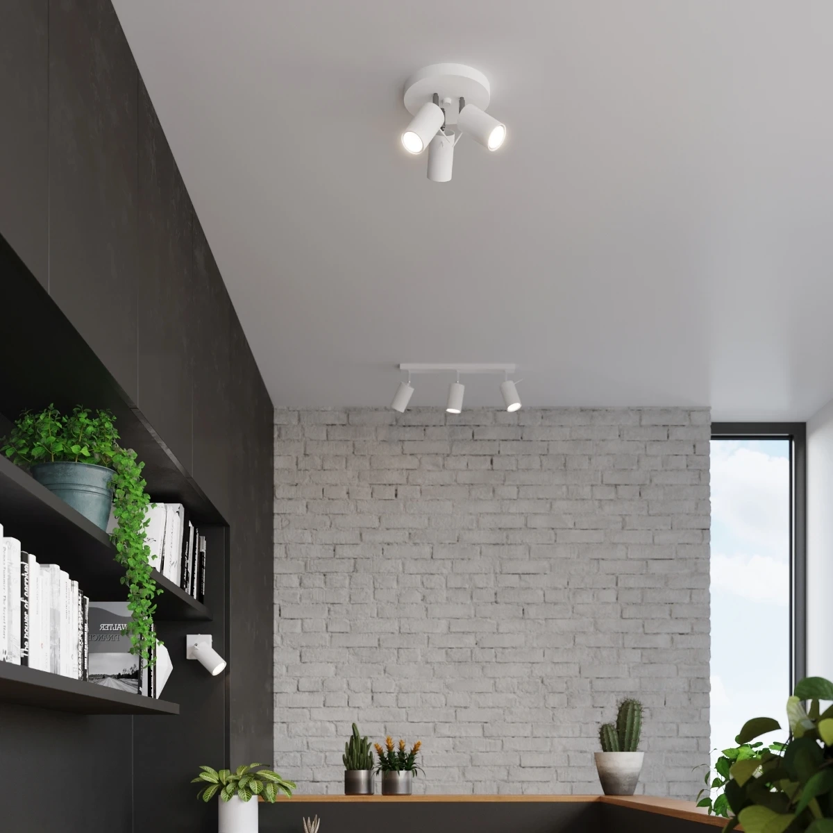 Plafonnier RING 3P blanc