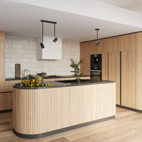 Plafond NORANO noir + 1x ampoule LED GU-10 3000K Warm 7W 620lm