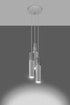 BORGIO Lampe suspendue 3P blanche + 3x ampoule LED GU-10 4000K froide 7W 630lm