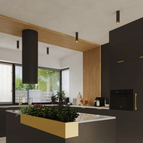 Plafonnier NERO 22,5 noir/doré