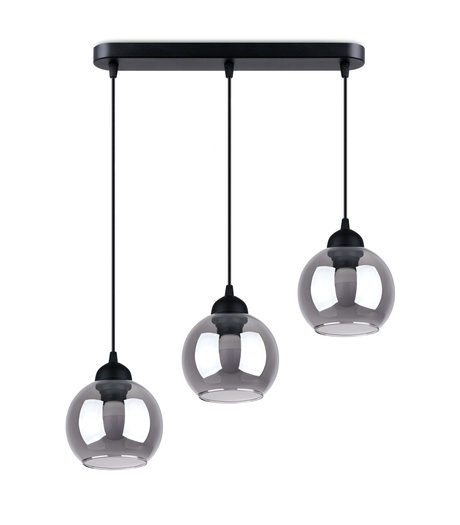 ALINO 3 lampe suspendue noire + 3x ampoule LED E27 4000K Cold 7,5W 690lm
