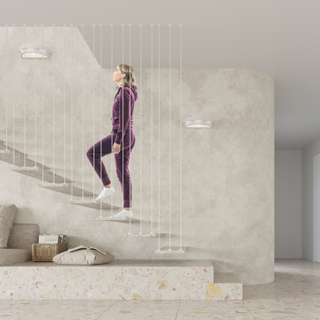 Applique céramique HELIOS blanc + 1x ampoule LED E27 4000K Froid 7.5W 650lm