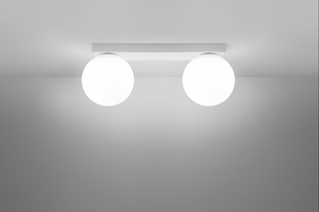 Plafond YOLI 2 blanc + 2x ampoule LED G9 4000K Froid 4.5W 460lm