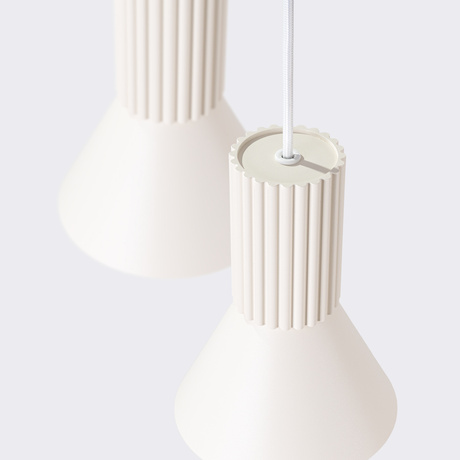 Lampe suspendue ESTRIA 3P beige