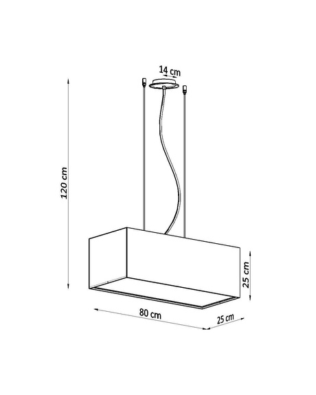 Lustre SANTA BIS 80 noir + 3x ampoule LED E27 3000K Warm 7.5W 620lm