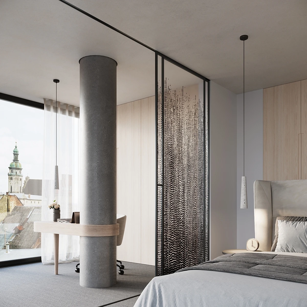 Lampe suspendue ELECTRA béton