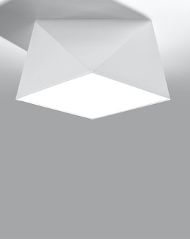 Plafond HEXA 25 BLANC + 1x ampoule LED E27 4000K Froid 7.5W 650lm