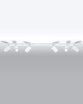 Plafond RING 6L blanc + 6x ampoule LED GU-10 3000K Warm 7W 620lm