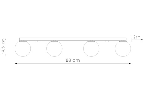 Plafond YOLI 4 blanc + 4x ampoule LED G9 4000K Froid 4.5W 460lm