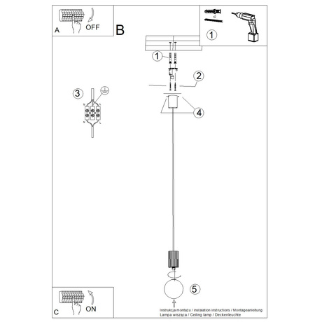 Lampe suspendue HALO 1 bordeaux