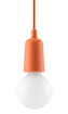 DIEGO 1 lampe suspendue orange + 1x ampoule LED E27 3000K Warm 7,5W 620lm