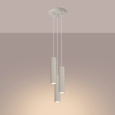 Lampe suspendue KARBON 3P beige