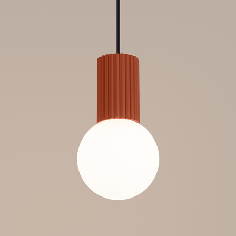 Lampe suspendue HALO 1 rouge ochra