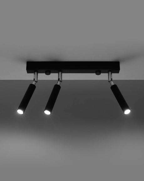 Plafond EYETECH 3 noir + 3x ampoule LED G9 3000K Warm 4.5W 510lm