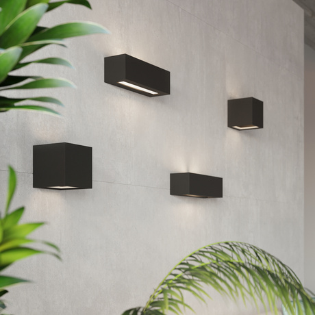 Applique en céramique VEGA noir + 1x ampoule LED E27 4000K Cold 7.5W 650lm