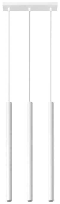 PASTELO 3 lampe suspendue blanche + 3x ampoule LED G9 4000K Cold 4,5W 530lm