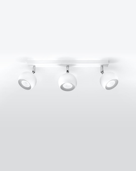 Plafond OCULARE 3 blanc + 3x ampoule LED GU-10 3000K Warm 7W 620lm