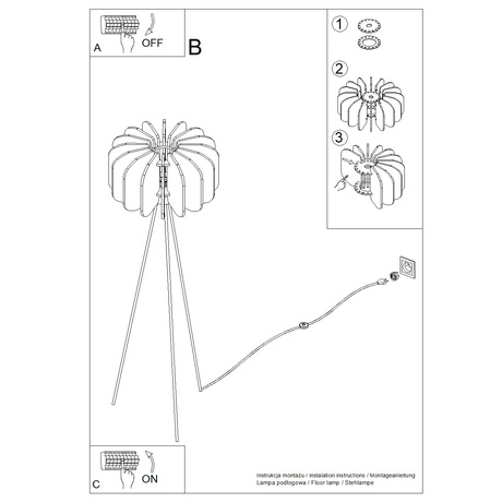 Lampadaire MULA 45 beige