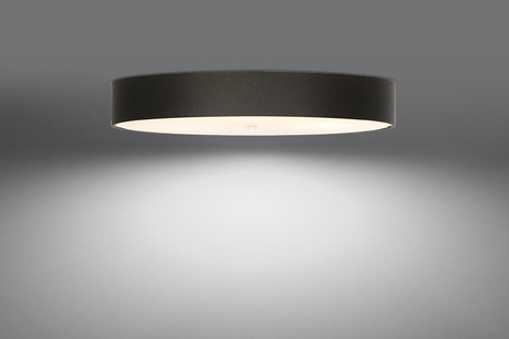 Plafond SKALA 90 noir + 6x ampoule LED E27 3000K Warm 7.5W 620lm