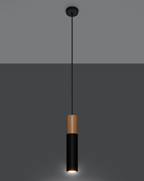 PABLO 1 lampe suspendue noire + 1x GU-10 3000K Warm 7W ampoule LED 620lm