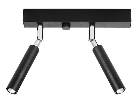 Plafond EYETECH 2 noir + 2x ampoule LED G9 3000K Warm 4.5W 510lm