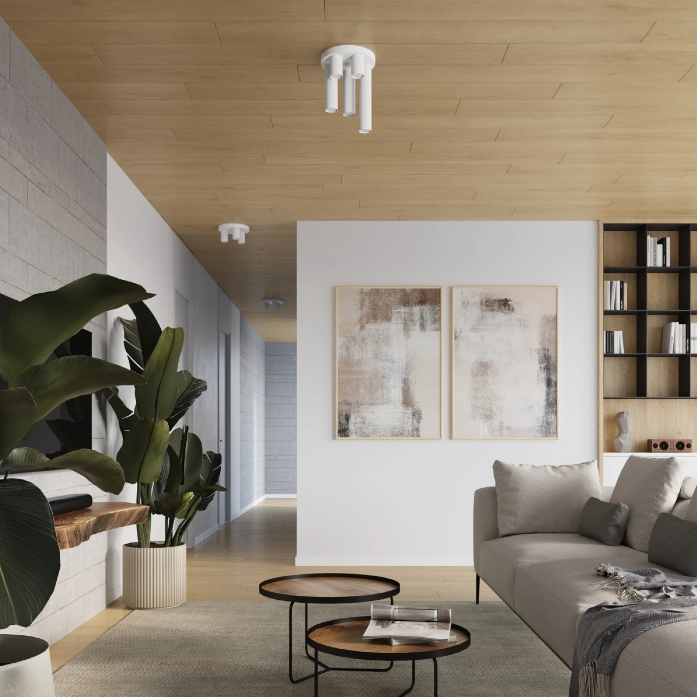 Plafonnier LAGOS 3P blanc