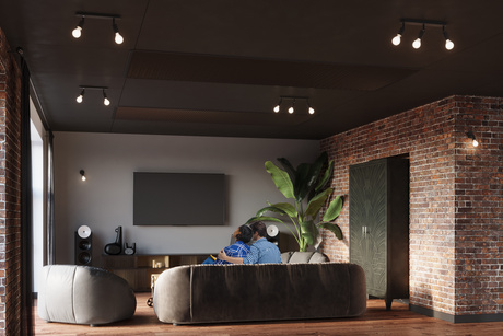 Plafond FORNES 3 noir + 3x ampoule LED E27 3000K Warm 7.5W 620lm