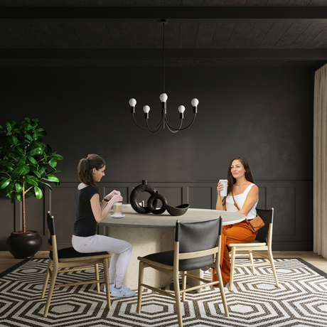 Lustre PICCOLO 5 + 5x ampoule LED E27 3000K Warm 7.5W 620lm