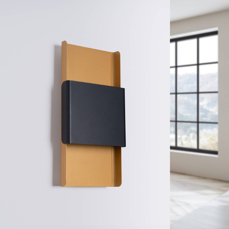 Applique DURLIN or/noir + 2x ampoule LED G9 3000K chaude 4.5W 450lm